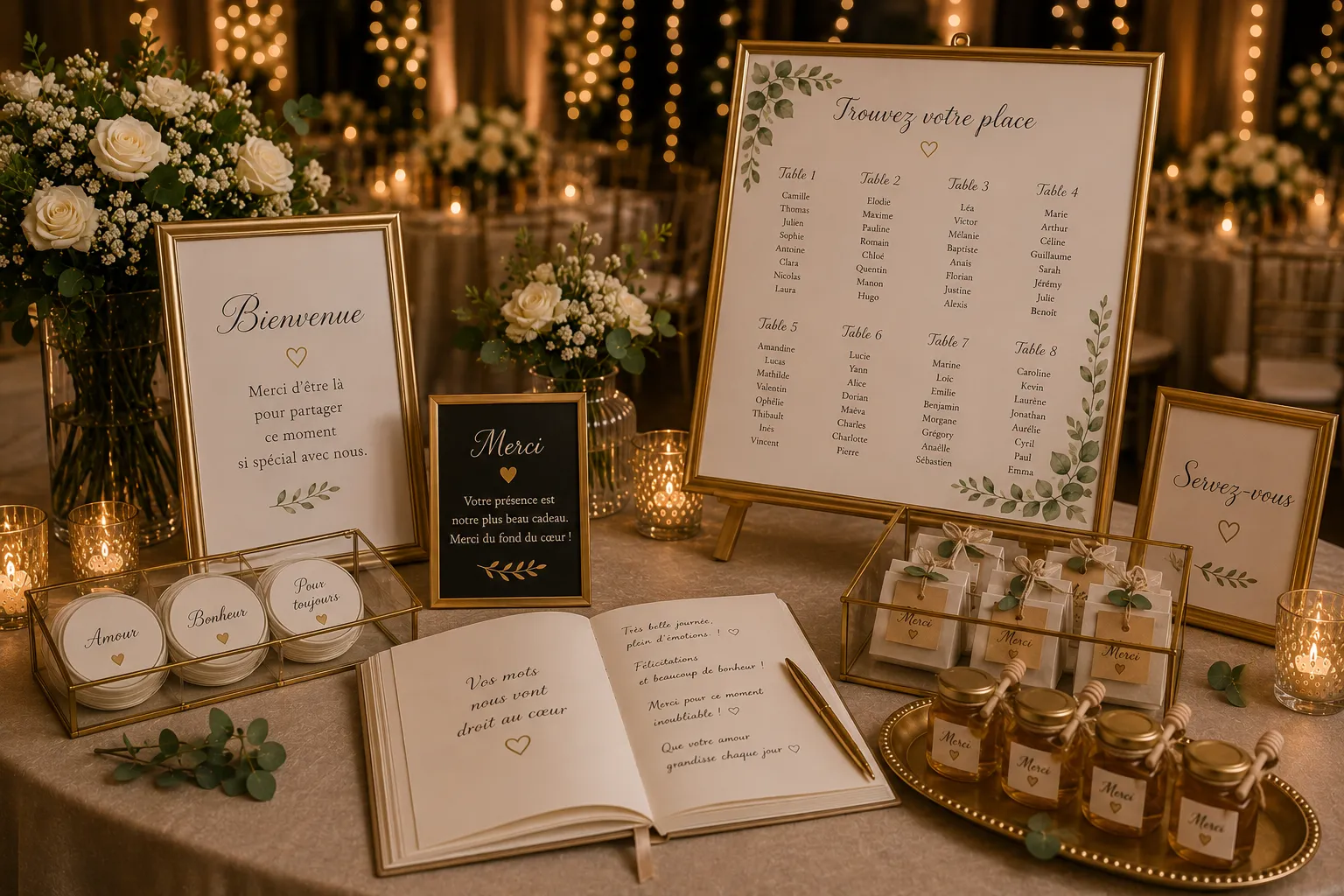 oui et vous - Ambiance chaleureuse de mariage élégant — illustration pour l'article « Henné et soirée pré-mariage : RSVP séparé »