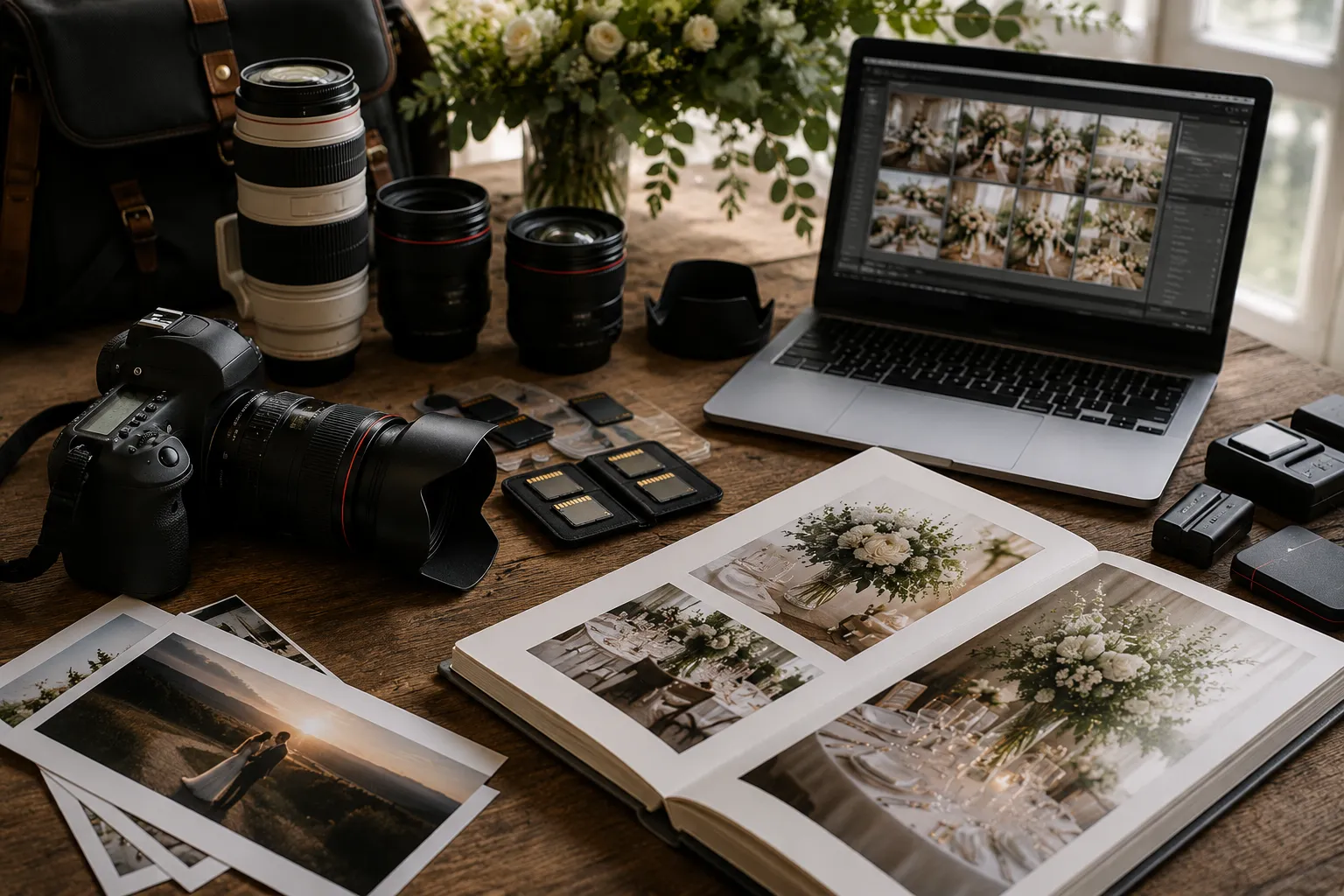 oui et vous - Espace de travail du photographe de mariage — illustration pour l'article « Comparer solutions RSVP mariage en ligne »