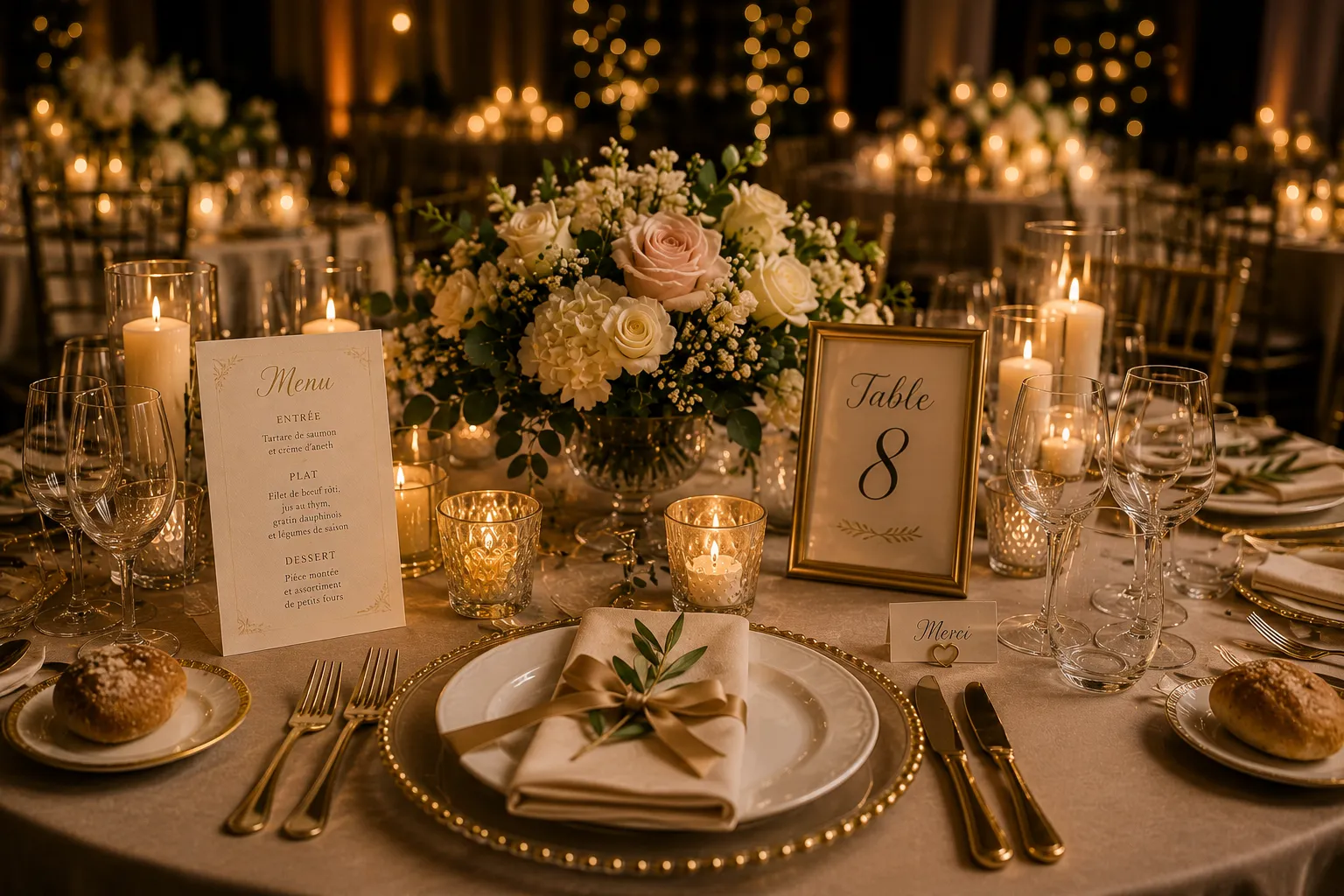 oui et vous - Table élégante pour un dîner romantique — illustration pour l'article « Association : Newsletter lien inscription »