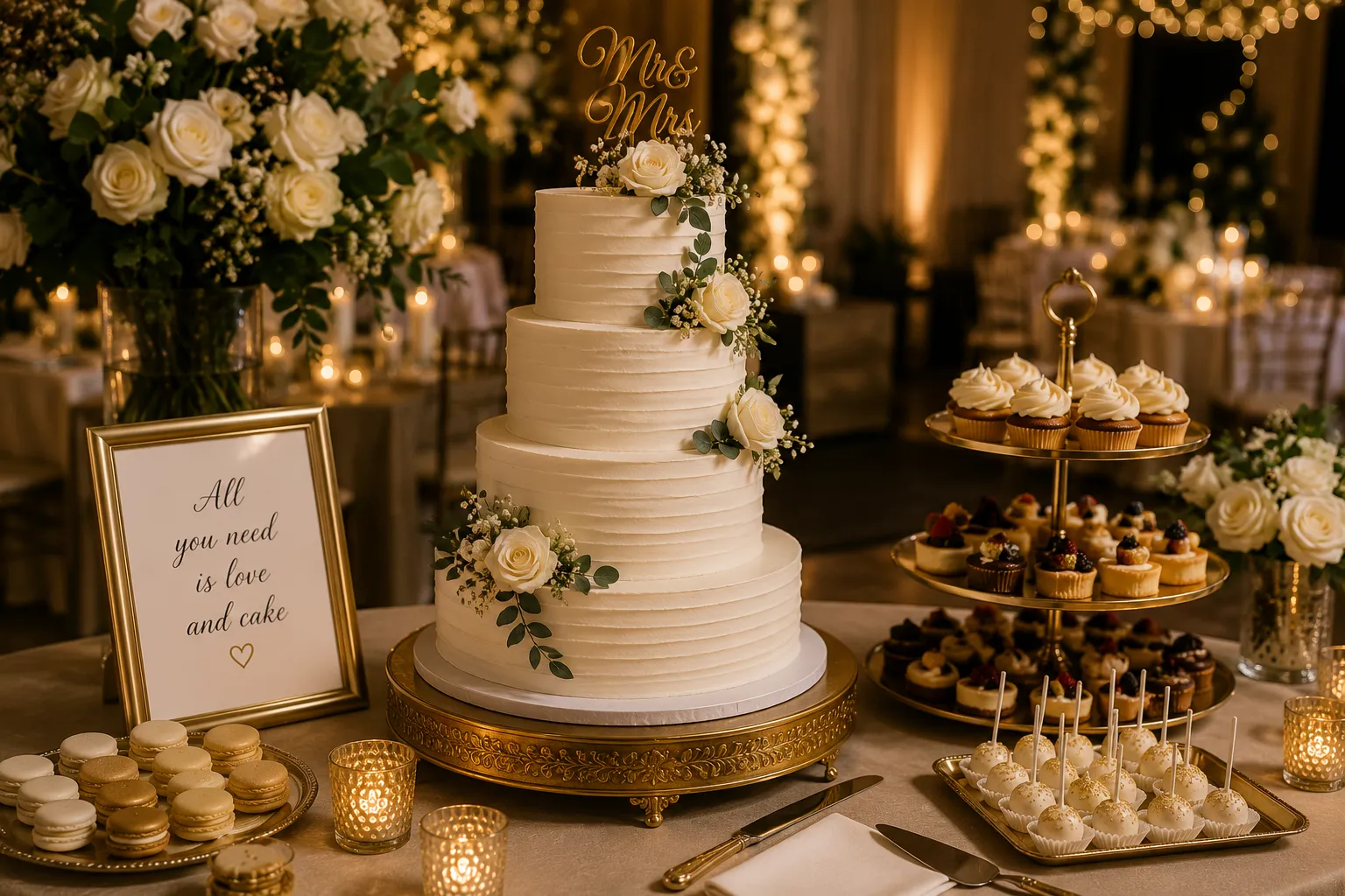 oui et vous - Table de mariage élégante et romantique — illustration pour l'article « Discours et temps de parole : RSVP et planning »