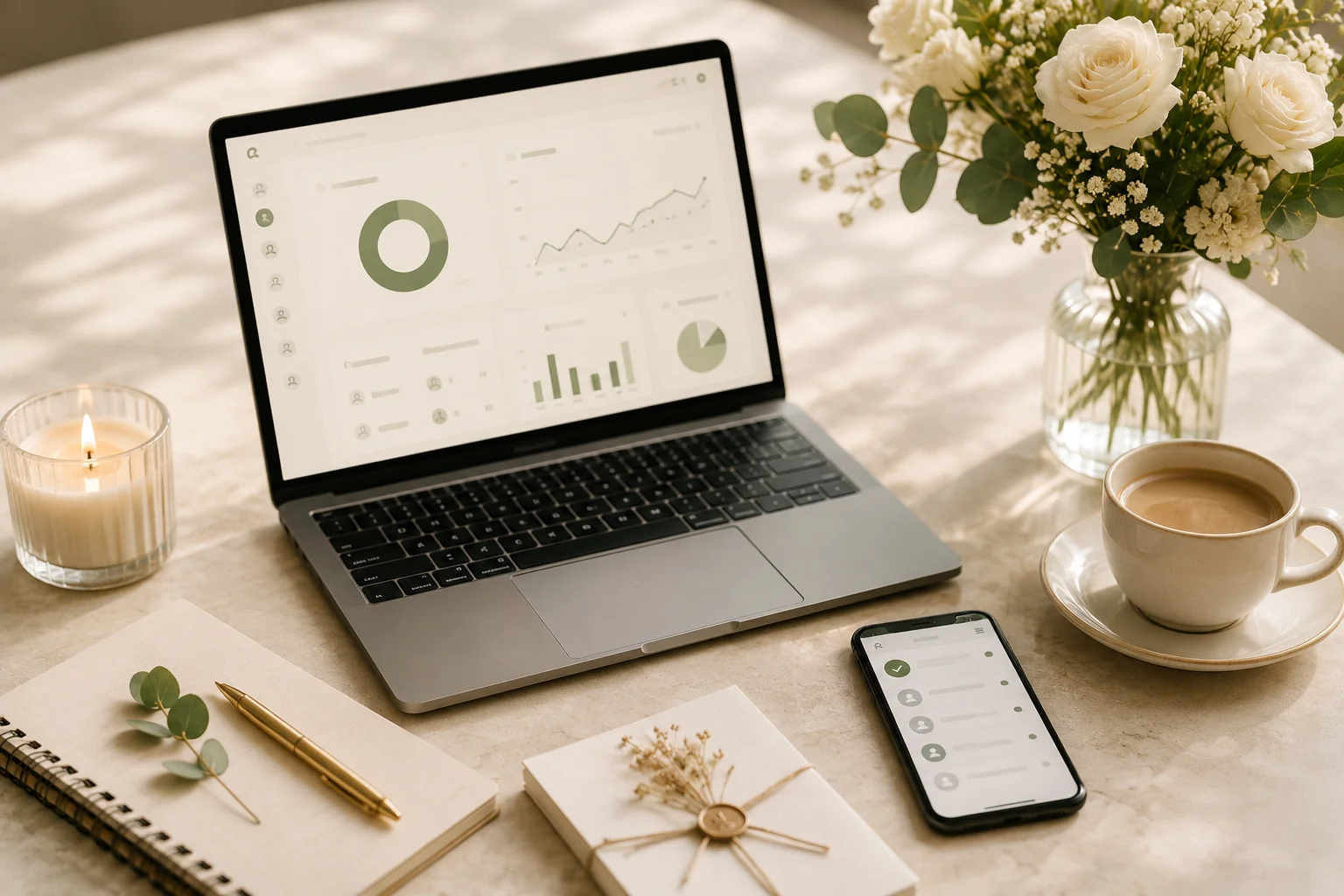 Ambiance douce pour planification élégante — illustration pour l'article « Comment fusionner plusieurs listes Excel ? »